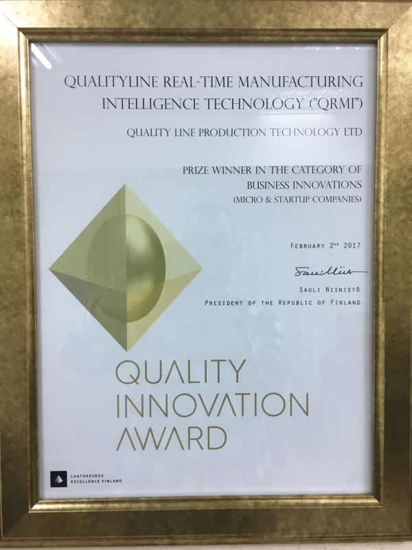 All the way to the International Quality Innovation award – Industry 4.0 Vision